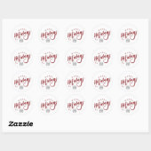 Simple Business Logo Happy Holidays Script Ronde Sticker (Vel)