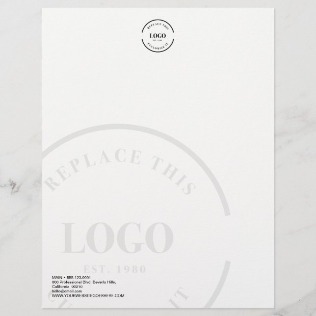 Simple business logo letterhead watermark briefhoofd (Voorkant)
