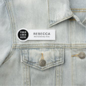 Simple Business Logo Medewerkers Naam Aangepast Naamplaatje (In situ)