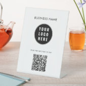 Simple Business Logo Modern QR Code Custom Reclamebord Met Voetstuk (Insitu)