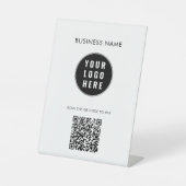 Simple Business Logo Modern QR Code Custom Reclamebord Met Voetstuk (Voorkant)