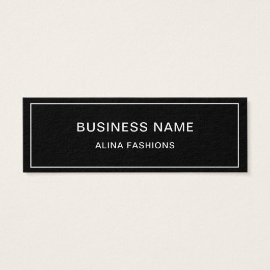 Simple Business Logo QR Code Display Prijs Label Mini Visitekaartjes (Achterkant)