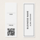 Simple Business Logo QR Code Display Prijs Label Mini Visitekaartjes (Voorkant /achterkant)