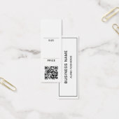 Simple Business Logo QR Code Display Prijs Label Mini Visitekaartjes (Kantoor)