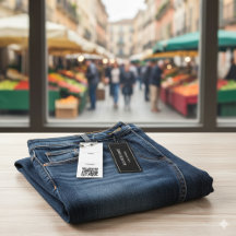 Simple Business Logo QR Code Display Prijs Label