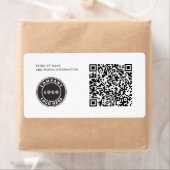 Simple Business Logo QR Code Product-ID Etiket (Insitu)