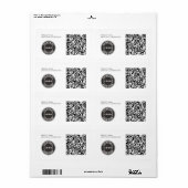 Simple Business Logo QR Code Product-ID Etiket (Full Sheet)