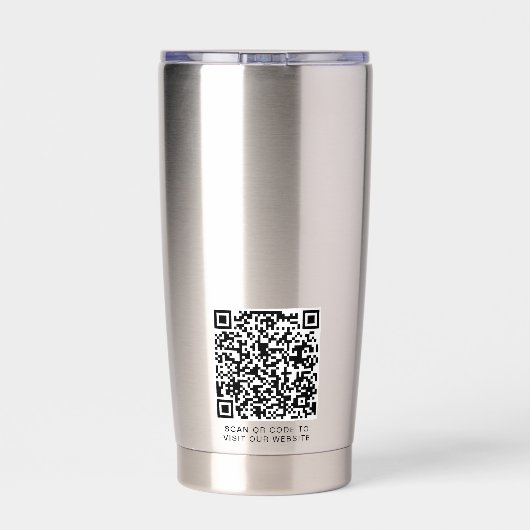 Simple Business Logo QR Code Promo Swag Geïsoleerde Drinkbeker (Achterkant)