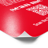 Simple Business Logo QR Code Rood Foto Afdruk (Hoek)