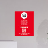 Simple Business Logo QR Code Rood Foto Afdruk