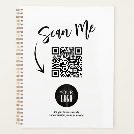 Simple Business Logo QR-code Social Media Planner (Voorkant)