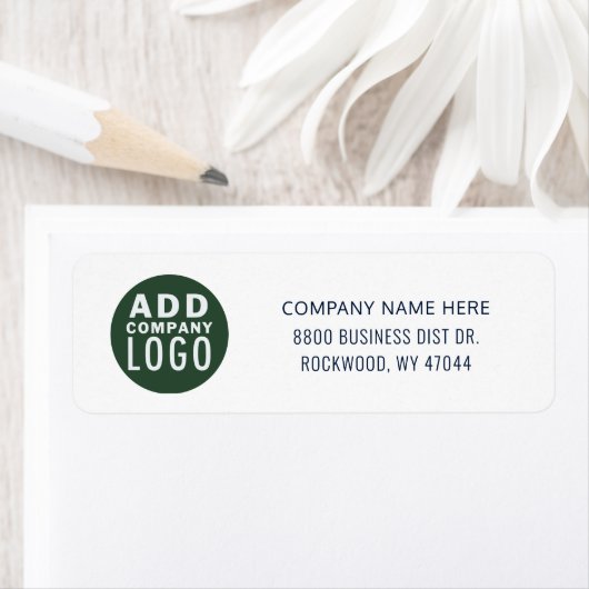 Simple Business Logo Return Address Etiket (Insitu)