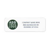 Simple Business Logo Return Address Etiket (Voorkant)