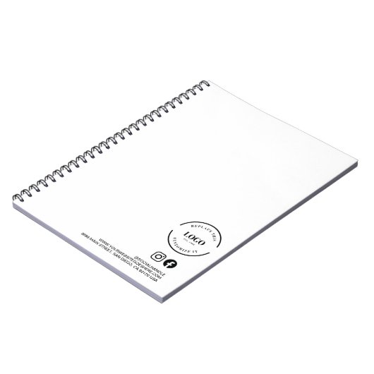 Simple Business logo Social Custom Presentation Notitieboek (Linkerzijde)