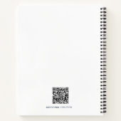 Simple Business Logo tekst en QR code Notitieboek (Achterkant)