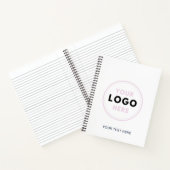 Simple Business Logo tekst en QR code Notitieboek (Binnen)