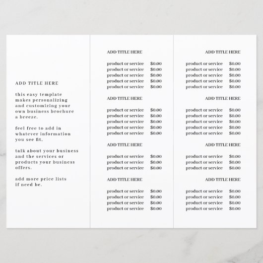 Simple Business Logo Trifold Brochure (Achterkant)