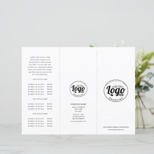 Simple Business Logo Trifold Brochure (Staand voorkant)