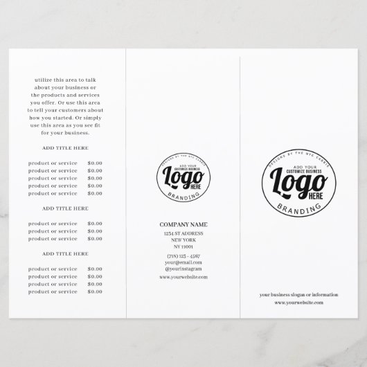 Simple Business Logo Trifold Brochure (Voorkant)