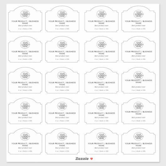 Simple Business Logo Typography Productlabel Sticker (Vel)
