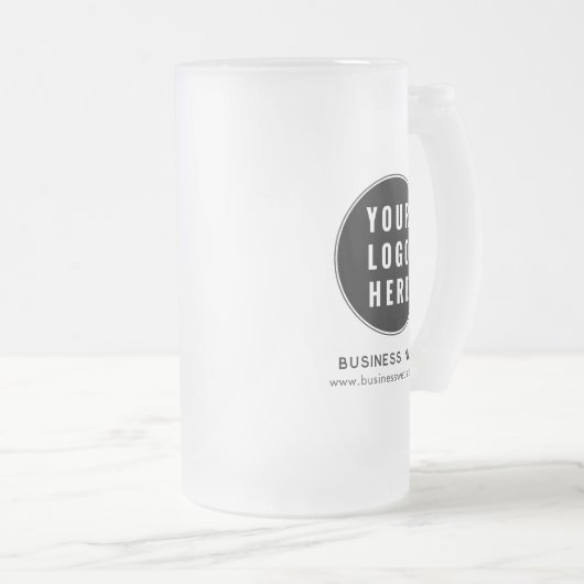 Simple Business Logo Website Custom Promotional Matglas Bierpul (Voorkant rechts)