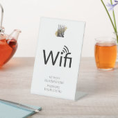 Simple Business Logo WiFi Password Network Reclamebord Met Voetstuk (Insitu)