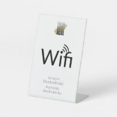 Simple Business Logo WiFi Password Network Reclamebord Met Voetstuk (Voorkant)