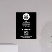 Simple Business Logo Zwart-wit QR Code Foto Afdruk