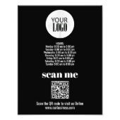 Simple Business Logo Zwart-wit QR Code Foto Afdruk (Voorkant)