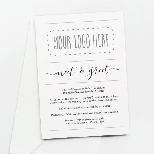 Simple Business Meet and Greet - Voeg Logo toe Kaart