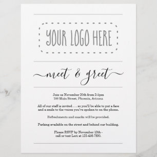 Simple Business Meet & Greet Invitation Voeg Logo Flyer