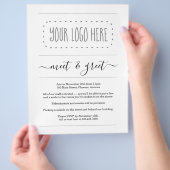 Simple Business Meet & Greet Invitation Voeg Logo  Flyer (Hand)