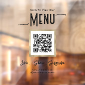 Simple Business Menu Connect Raamsticker (Vel 2)