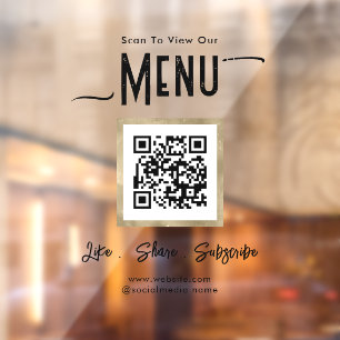 Simple Business Menu Connect Raamsticker