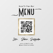 Simple Business Menu Connect Raamsticker (Vel)