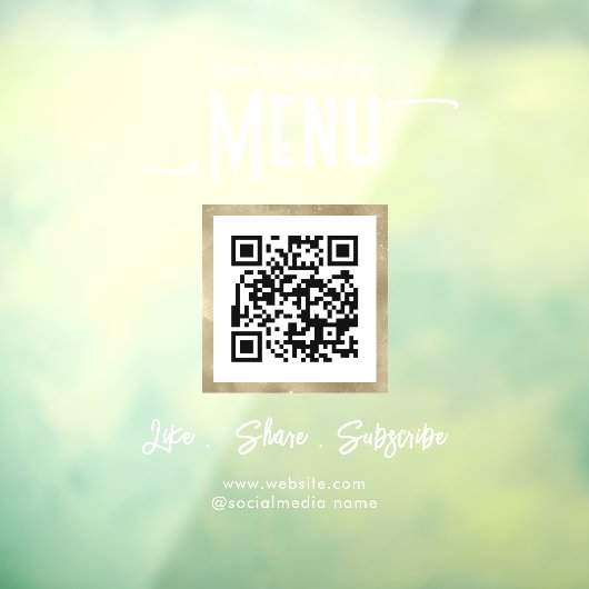 Simple Business Menu Connect Raamsticker (Vel 3)