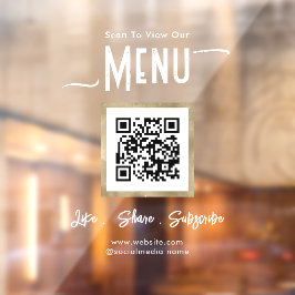 Simple Business Menu Connect Raamsticker
