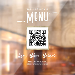 Simple Business Menu Connect Raamsticker