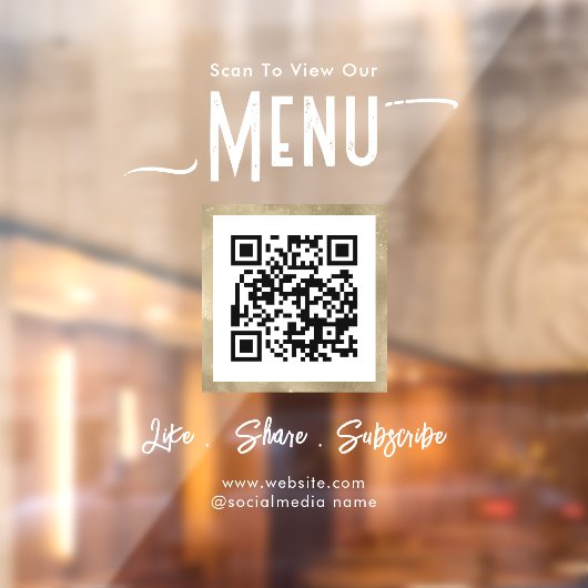 Simple Business Menu Connect Raamsticker (Vel 2)