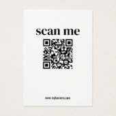 Simple Business Minimalist Logo QR Code Blauw Visitekaartje (Achterkant)