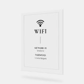 Simple Business  Wifi Password and Network  Acryl Bord (Hoek)