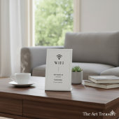 Simple Business  Wifi Password and Network  Reclamebord Met Voetstuk