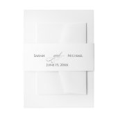 Simple Calligraphy Belly Band Uitnodigingen Wikkel (Voorkant Voorbeeld)