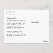 Simple Calligraphy Black Overlay Photo Afstuderen Briefkaart (Achterkant)