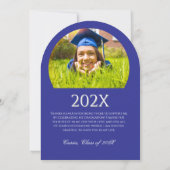 Simple Calligraphy Photo Graduation Thank You Kaart (Achterkant)