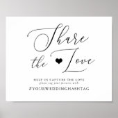 Simple Calligraphy Rustic Share The Love Sign Poster (Voorkant)