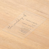 Simple Calligraphy Wedding Acryl Uitnodigingen (Laagn)