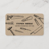 Simple Carpentry Handyman Builder Tools Visitekaartje (Voorkant)
