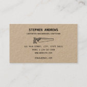 Simple Carpentry Handyman Professional Visitekaartje (Achterkant)