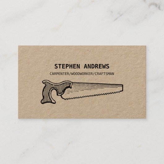 Simple Carpentry Handyman Professional Visitekaartje (Voorkant)